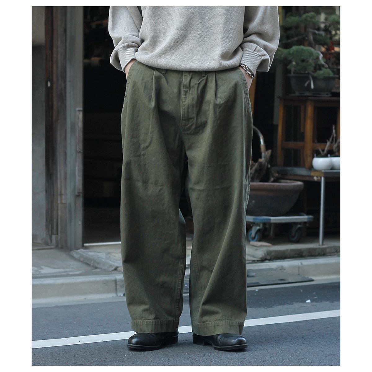 グランク GURANK コットン ヘンプ ワーク パンツ CH work pants (2607H