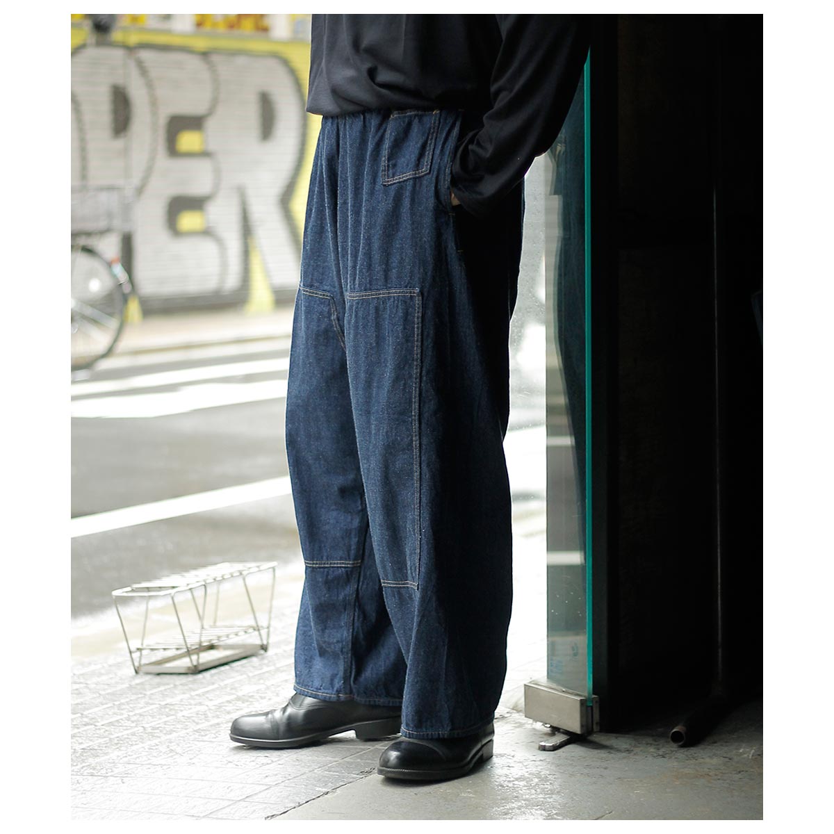 SICKÖxAFB ダブルニーパンツ AFB ヌビアン エーエフビー デニム SICKÖ x AFB POP-UP STORE
