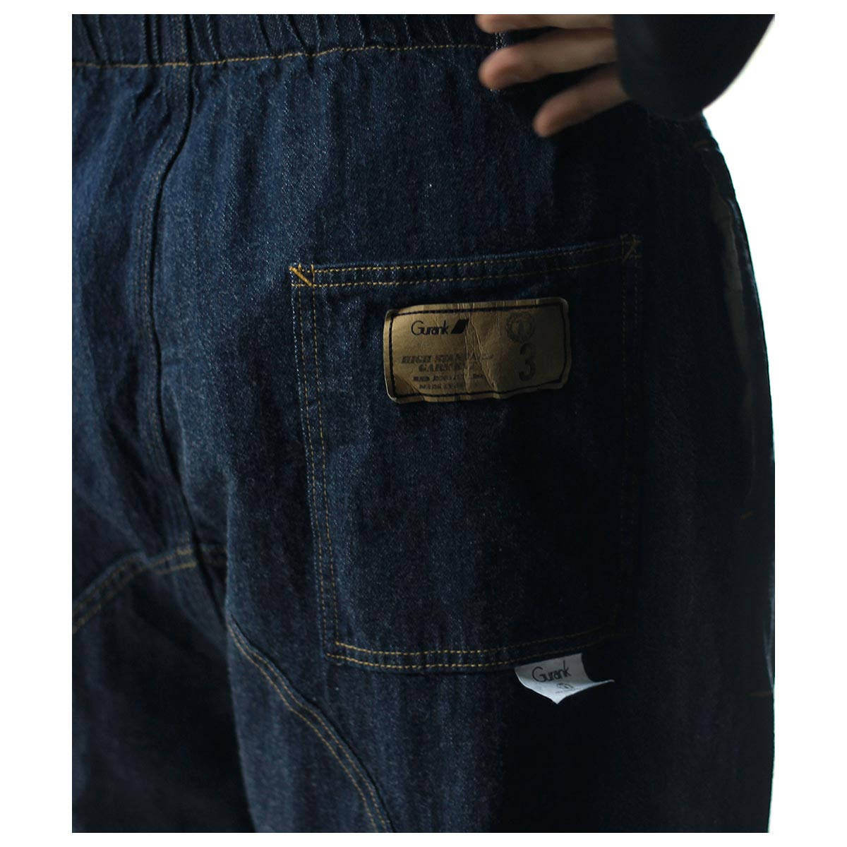 グランク GURANK 8オンス ロウ デニム ダブルニー パンツ 8oz