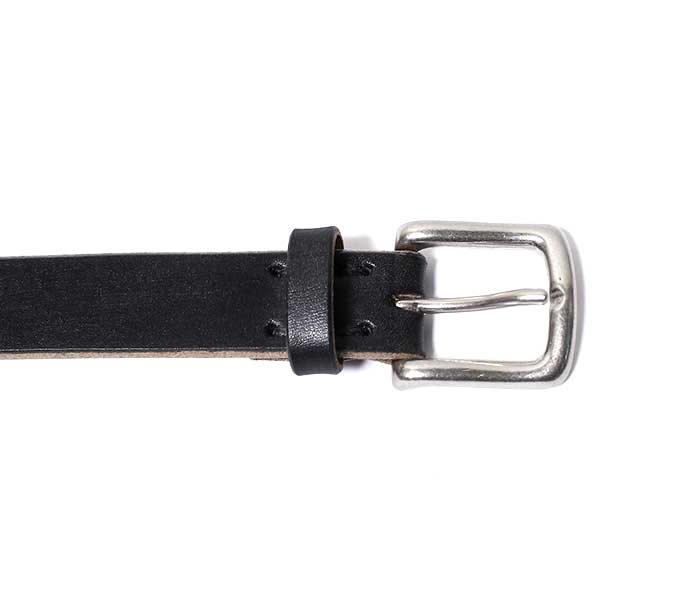 INTERIM インテリム　オークバークレザーベルト　25mm 25ss INTÉRIM/インテリム】25mm OAK BARK LEATHER BELT - BLACK