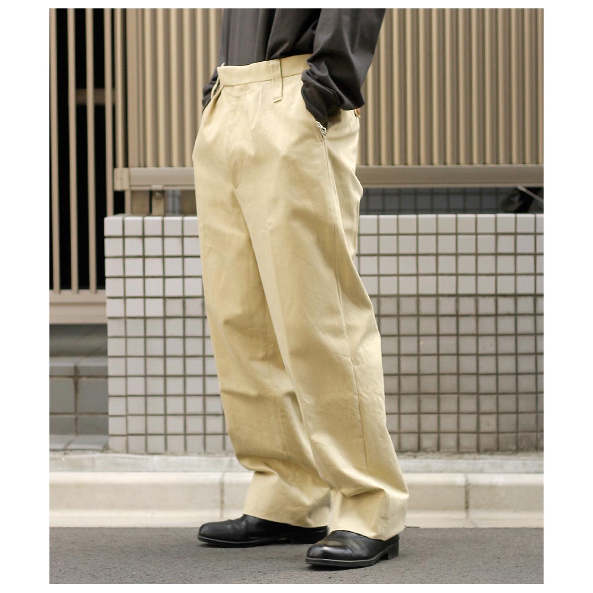 メンズ ワイド 1プリーツ トラウザー orSlow オアスロウ 2タック ワイドトラウザーズ TWO TUCK WIDE