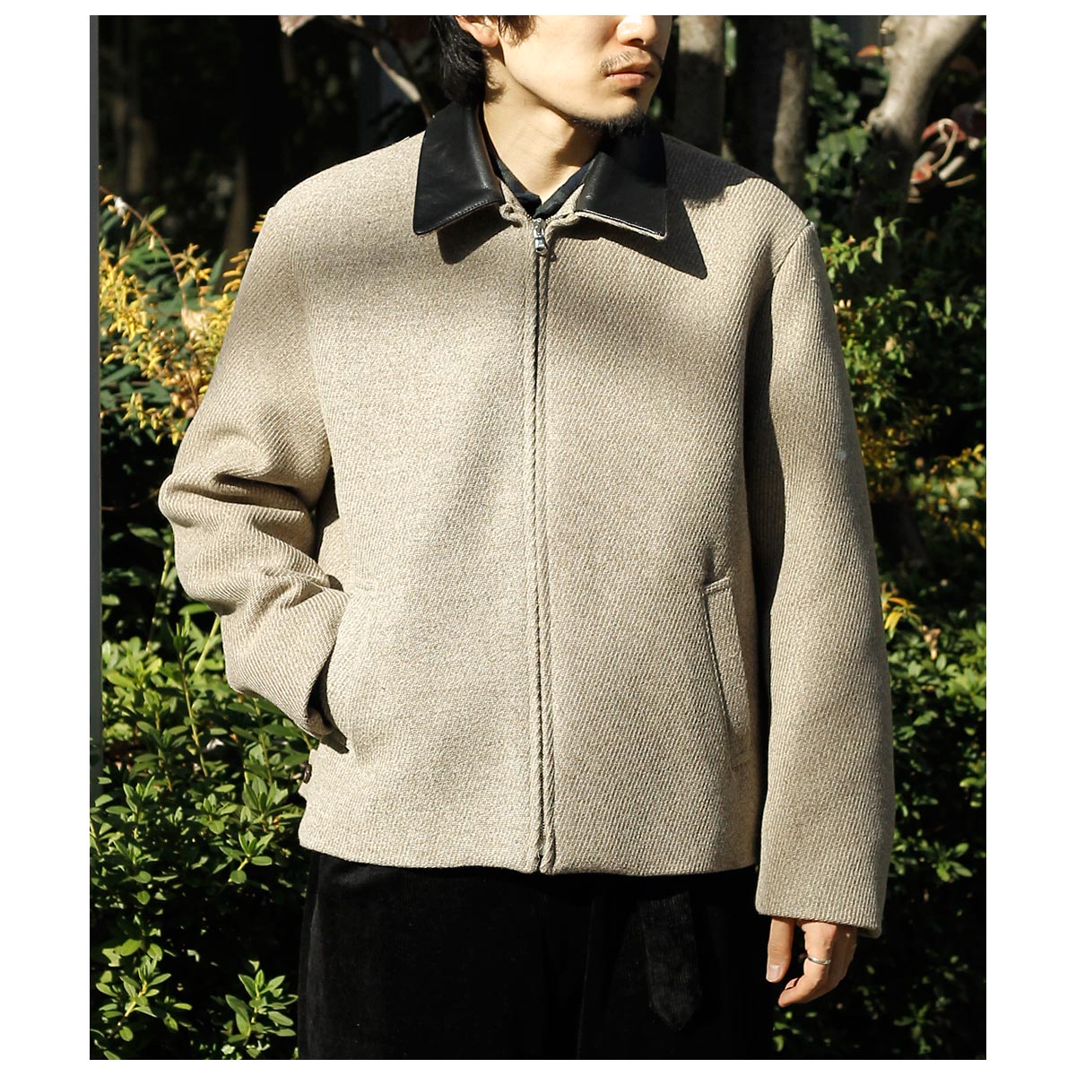 INTERIM ハリントンジャケット インテリム INTERIM アンドフェブ別注 ヘビー カシミヤ ウール