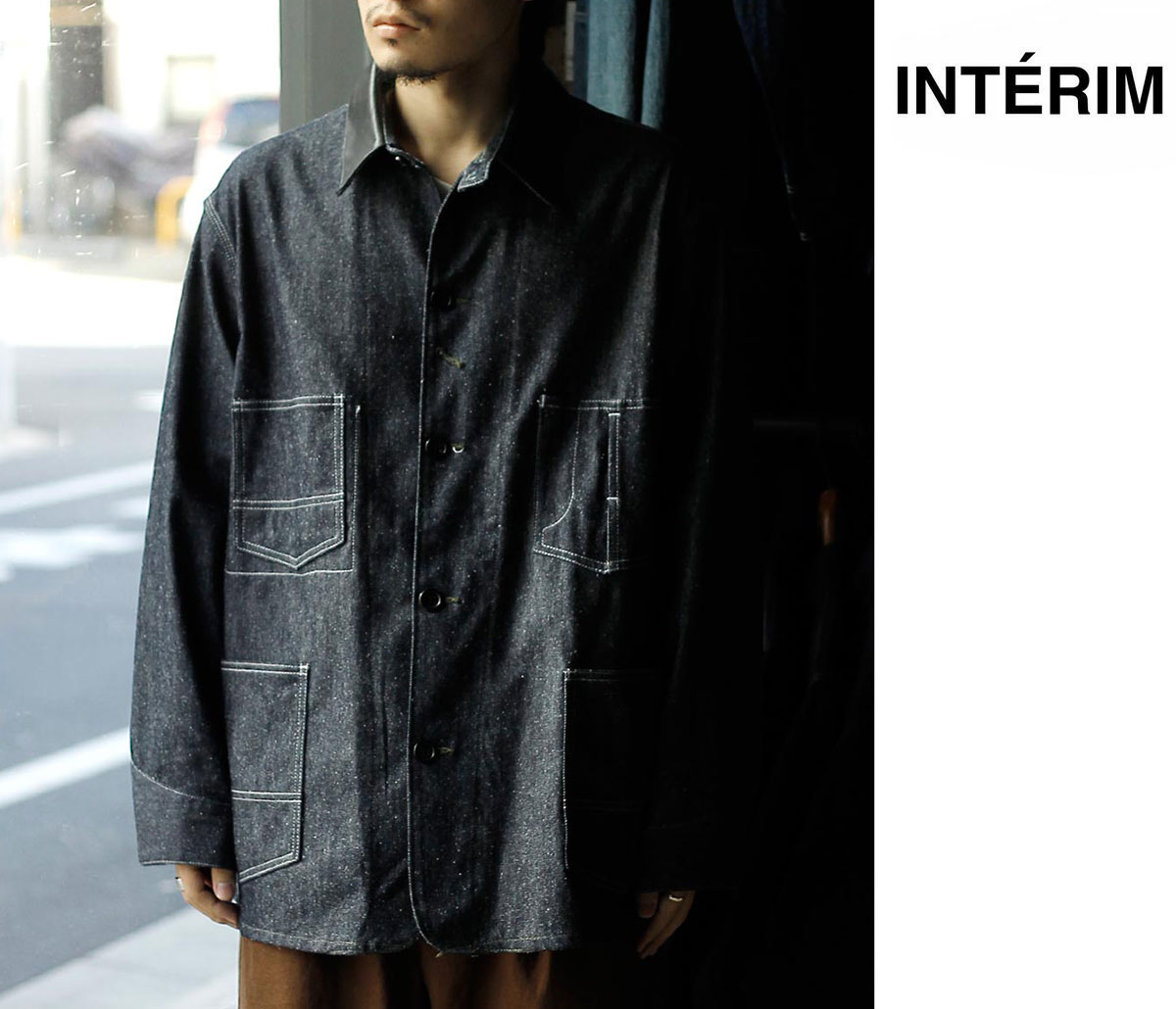 インテリム INTERIM ゴート レザー シルク ノイル デニム 1st
