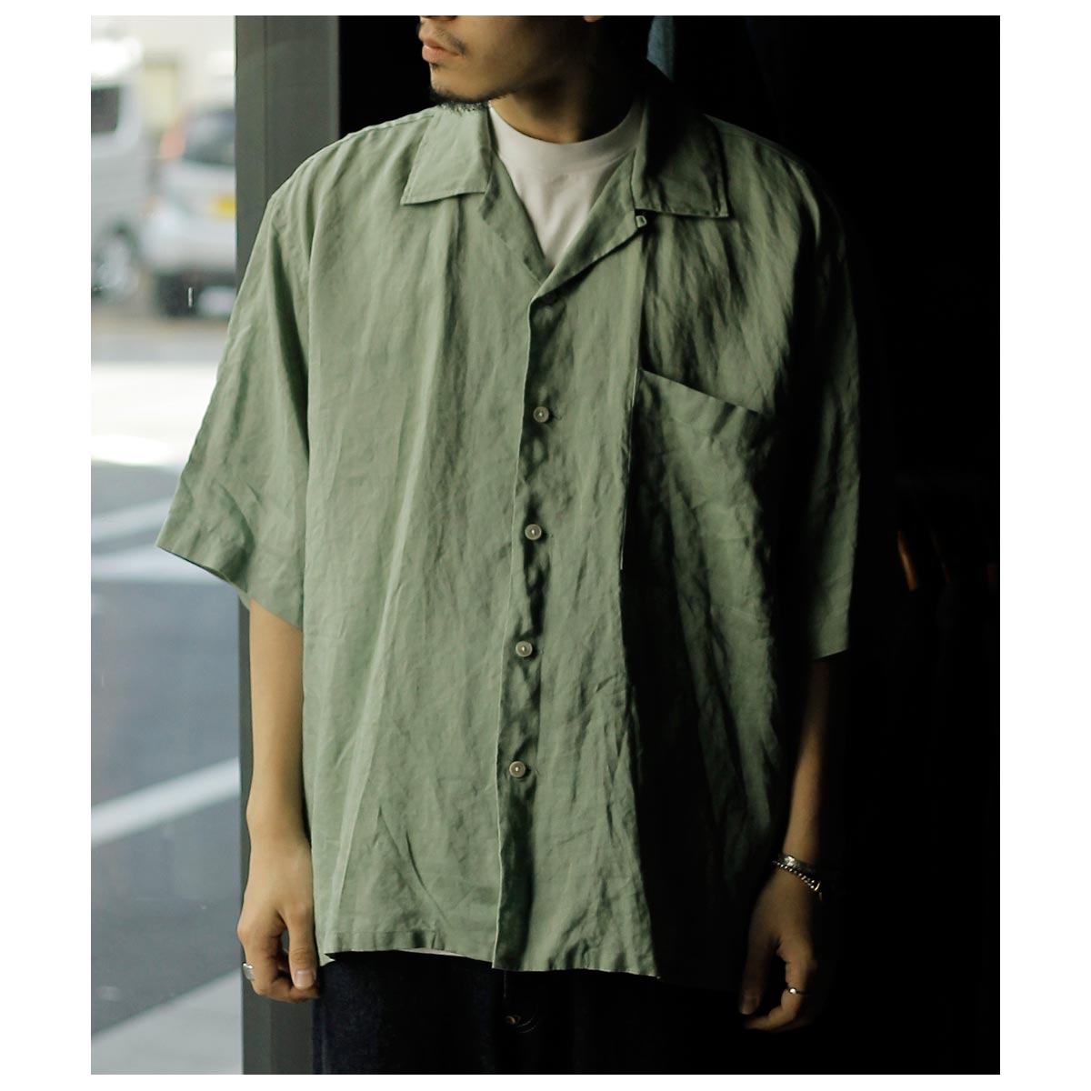 L'Appartement RAMIE ラミーシャツ INTÉRIM/インテリム】 RAMIE SHEER LAWN HYPER BIG L/S REGULAR COLLAR
