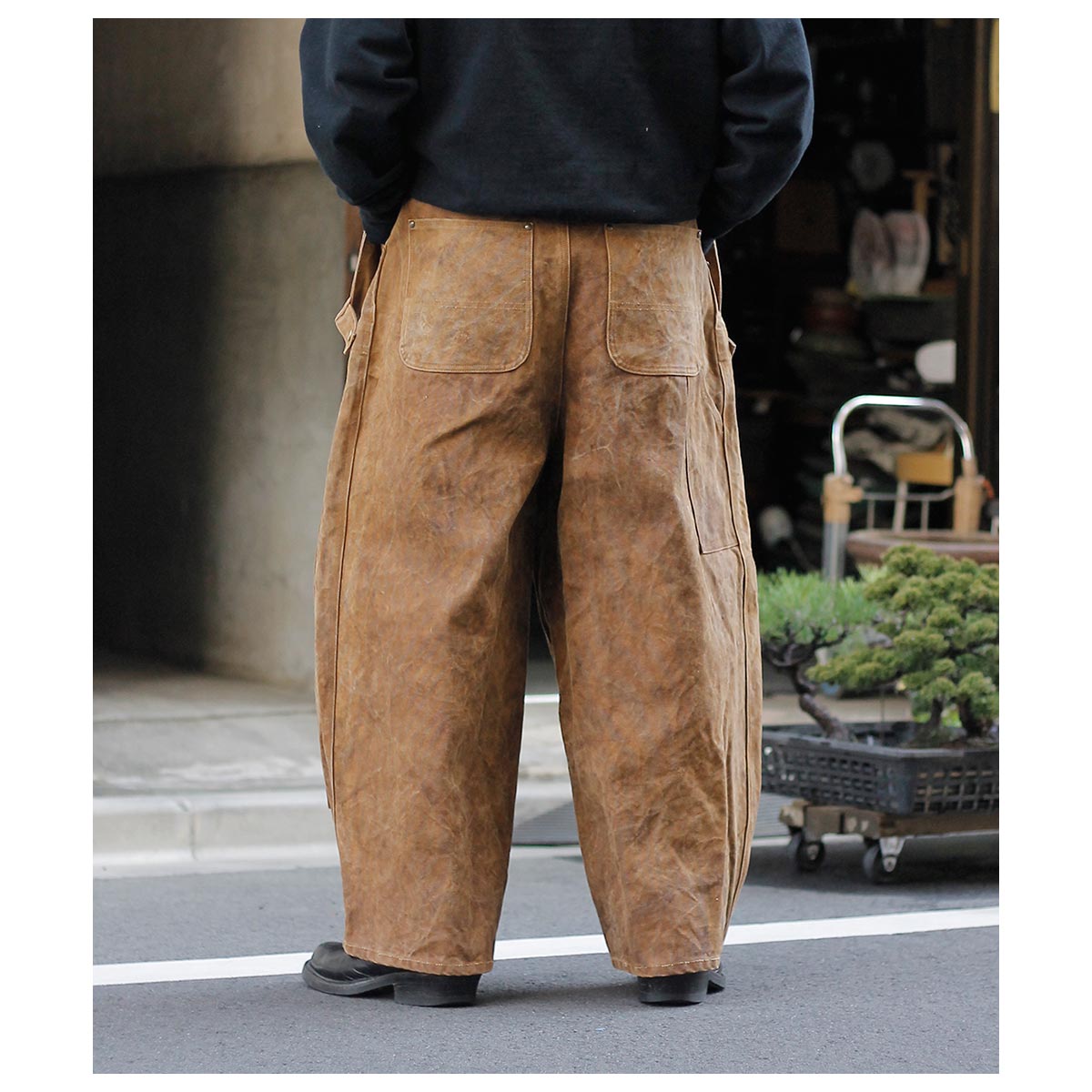 【返品可能】ニードルズ　HDパンツ　M ニードルズ NEEDLES H.D.エプロンペインターパンツ 柿渋染め H.D.