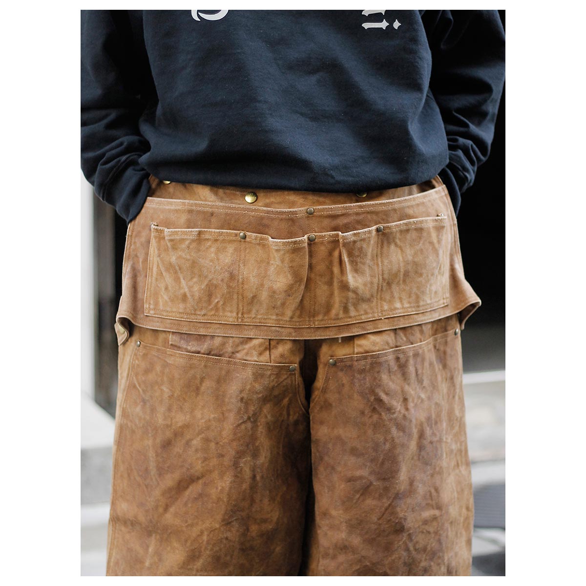 ニードルズ NEEDLES H.D.エプロンペインターパンツ 柿渋染め H.D.