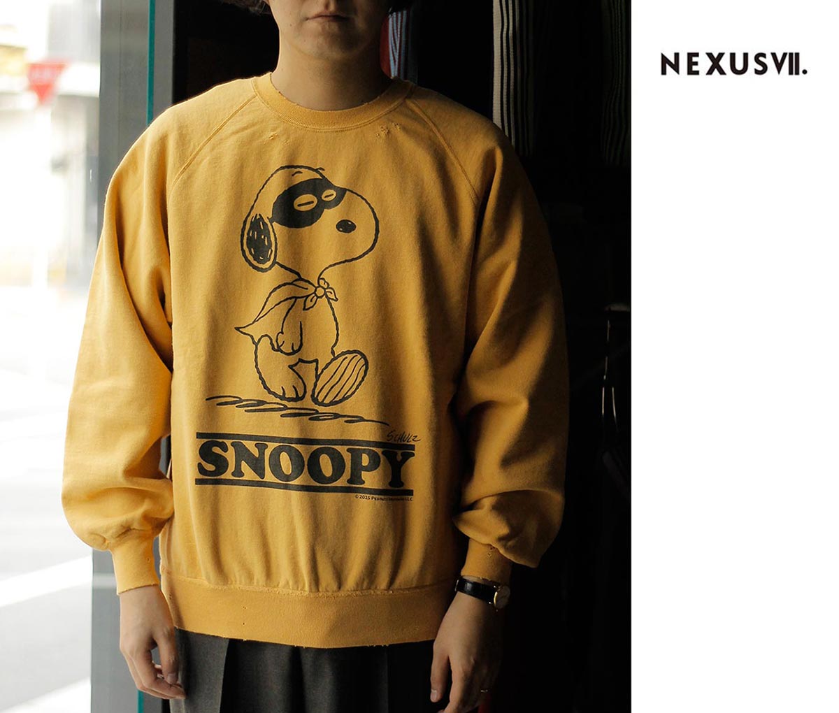 ギ*ロ様 NEXUSVII. ネクサスセブン スヌーピー スウェット ネクサスセブン NEXUSVII. SNOOPY クルーネックスウェット SNOOPY CREW