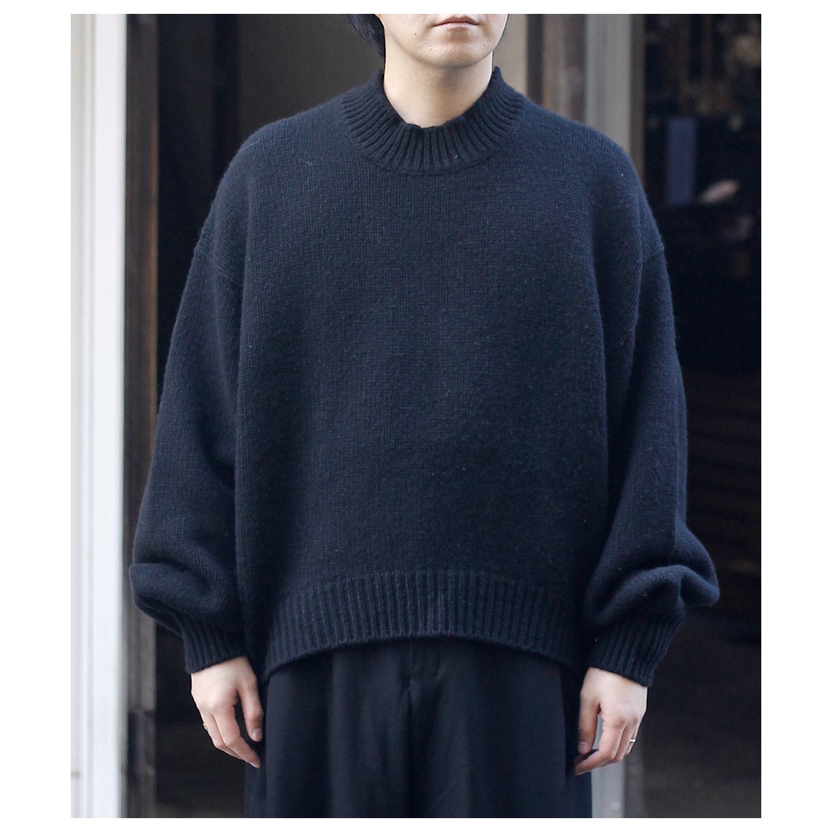 rurumu gynandromorph knit OP スモーキーブルー rurumu gynandromorph knit OP スモーキーブルー ワンピース