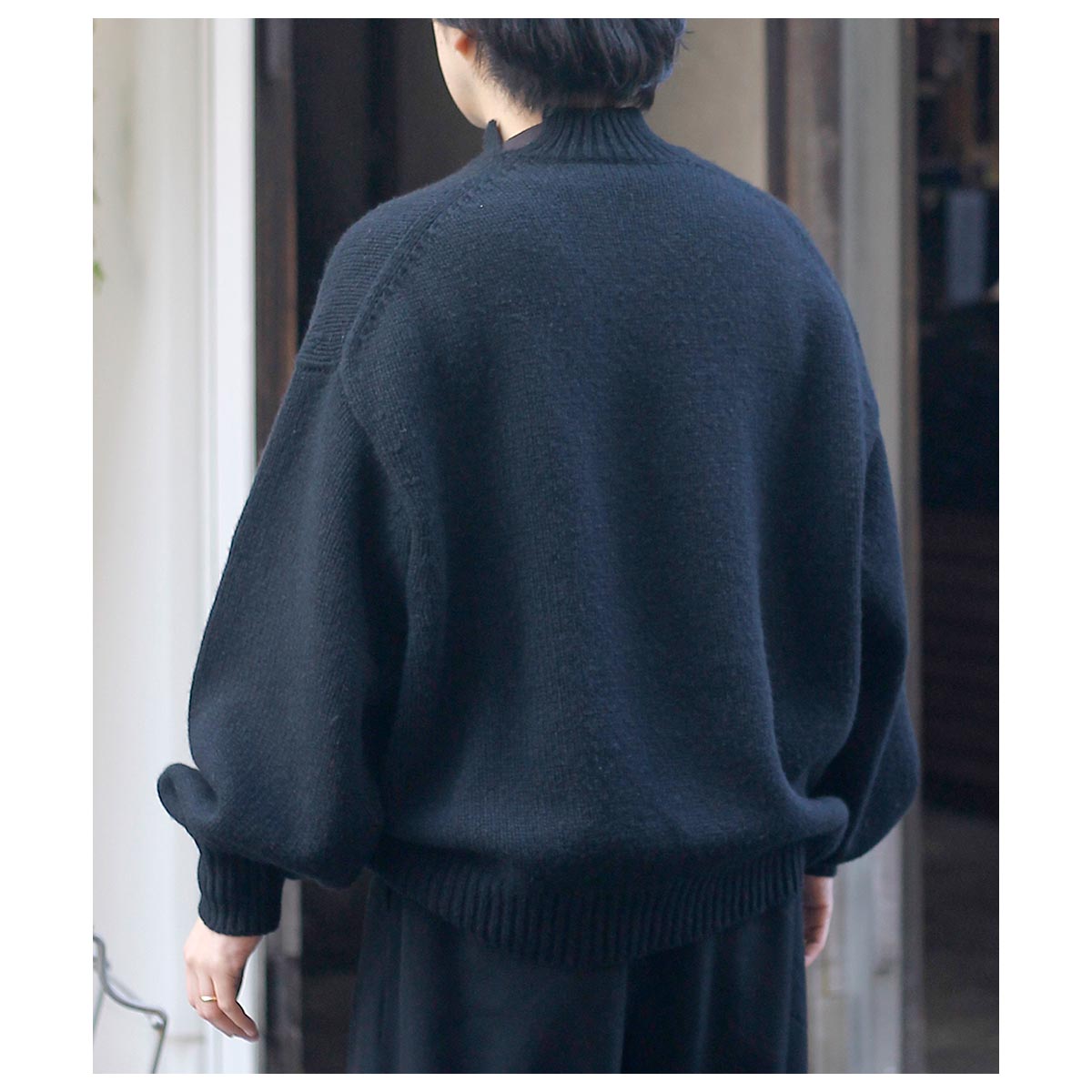 ノノット NONNOTTE ロー カウント ウールヤク ニット ドレーピング