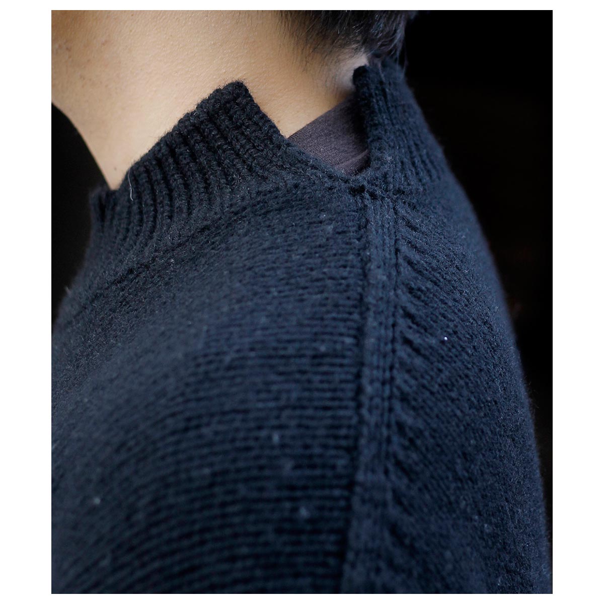 ノノット NONNOTTE ロー カウント ウールヤク ニット ドレーピング