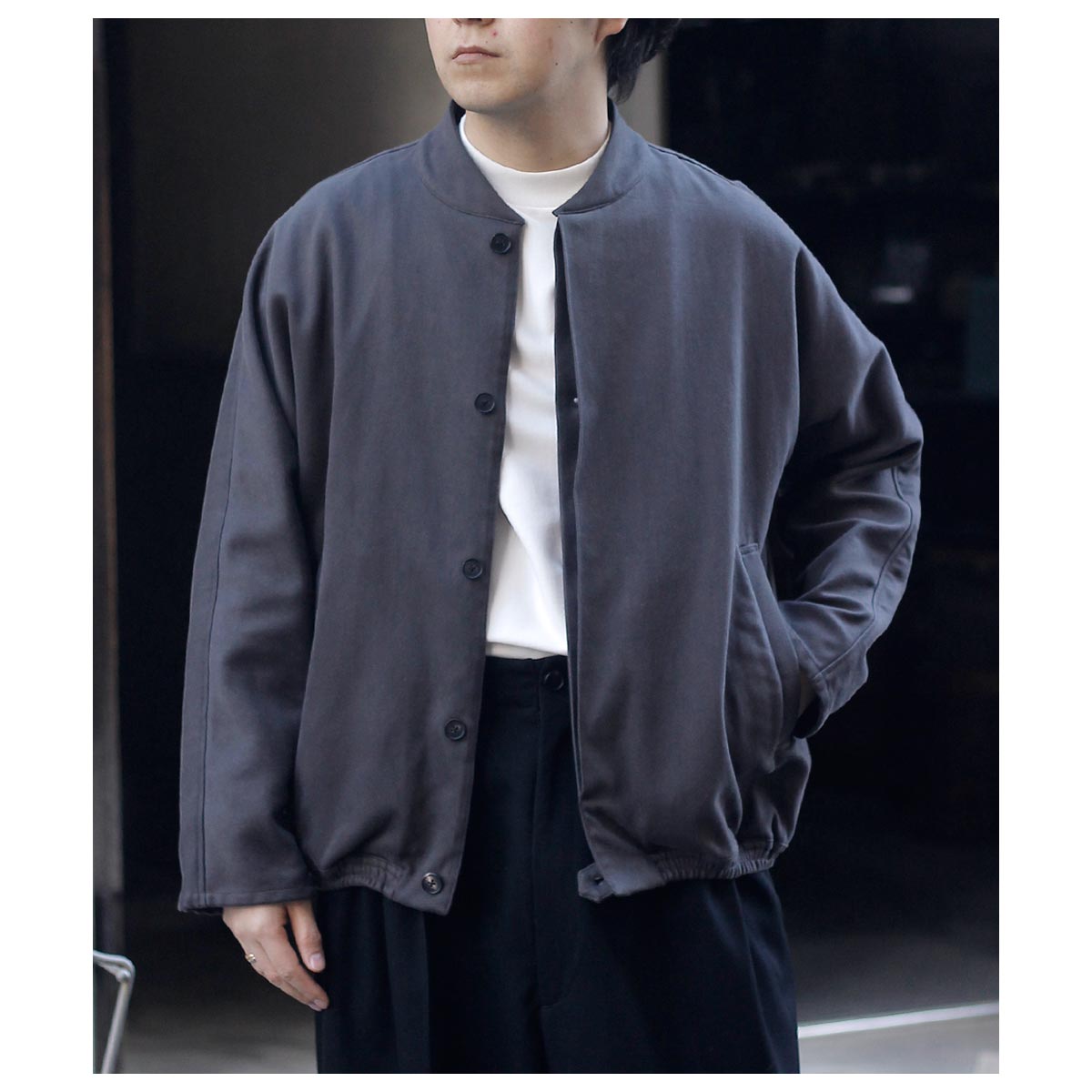 (未使用)nonnotte Draping gather blouson 未使用)nonnotte Draping gather blouson