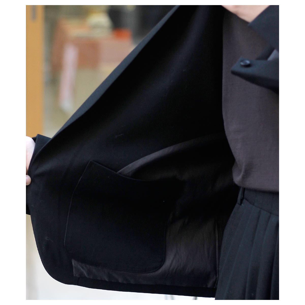 30%OFF セール ノノット NONNOTTE ウール ギャバジン ドレーピング