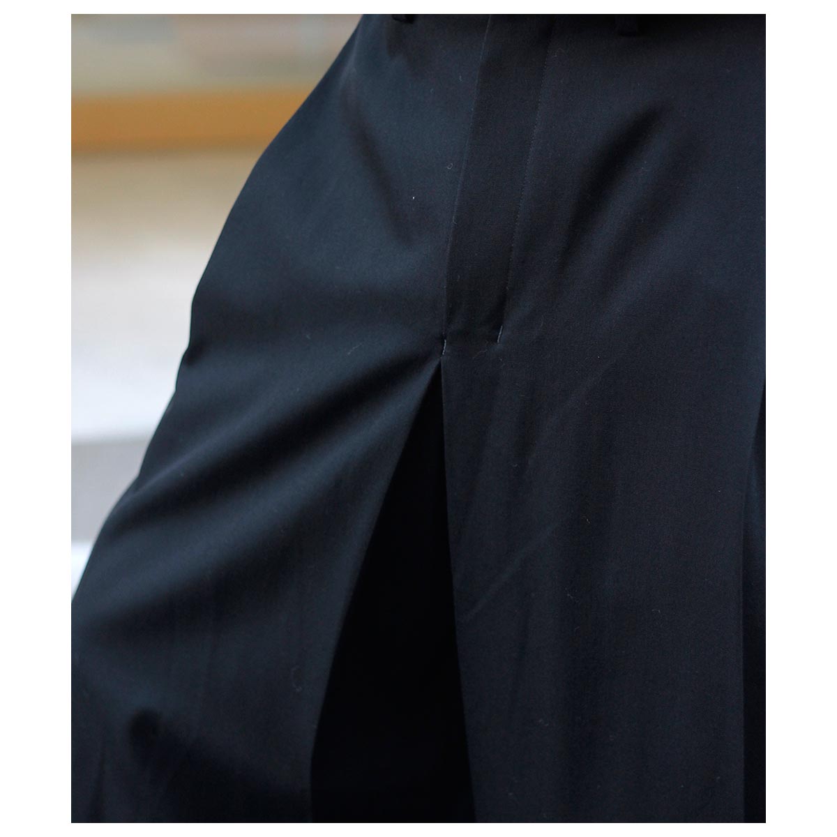 パンツ nonnotte Wool Gabardine Pleats Trousers nonnotte / Draping Crotch Box Pleats Trousers -Black-｜aIbn公式通販