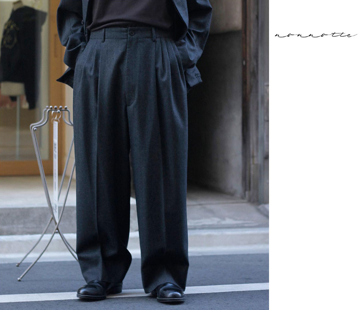 ヴィンテージ　バーニー　羽織り3T ノノット NONNOTTE シャドー ヘリンボーン フランネル 5タック