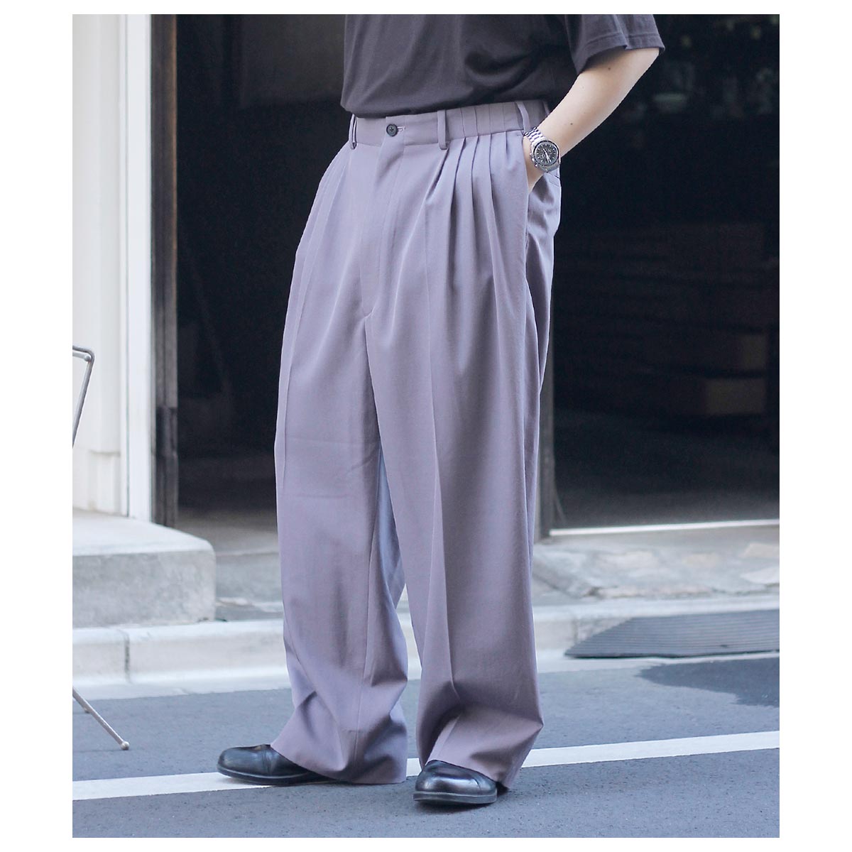 Top Notch トップノッチ ブラウンレザーコート フード付き