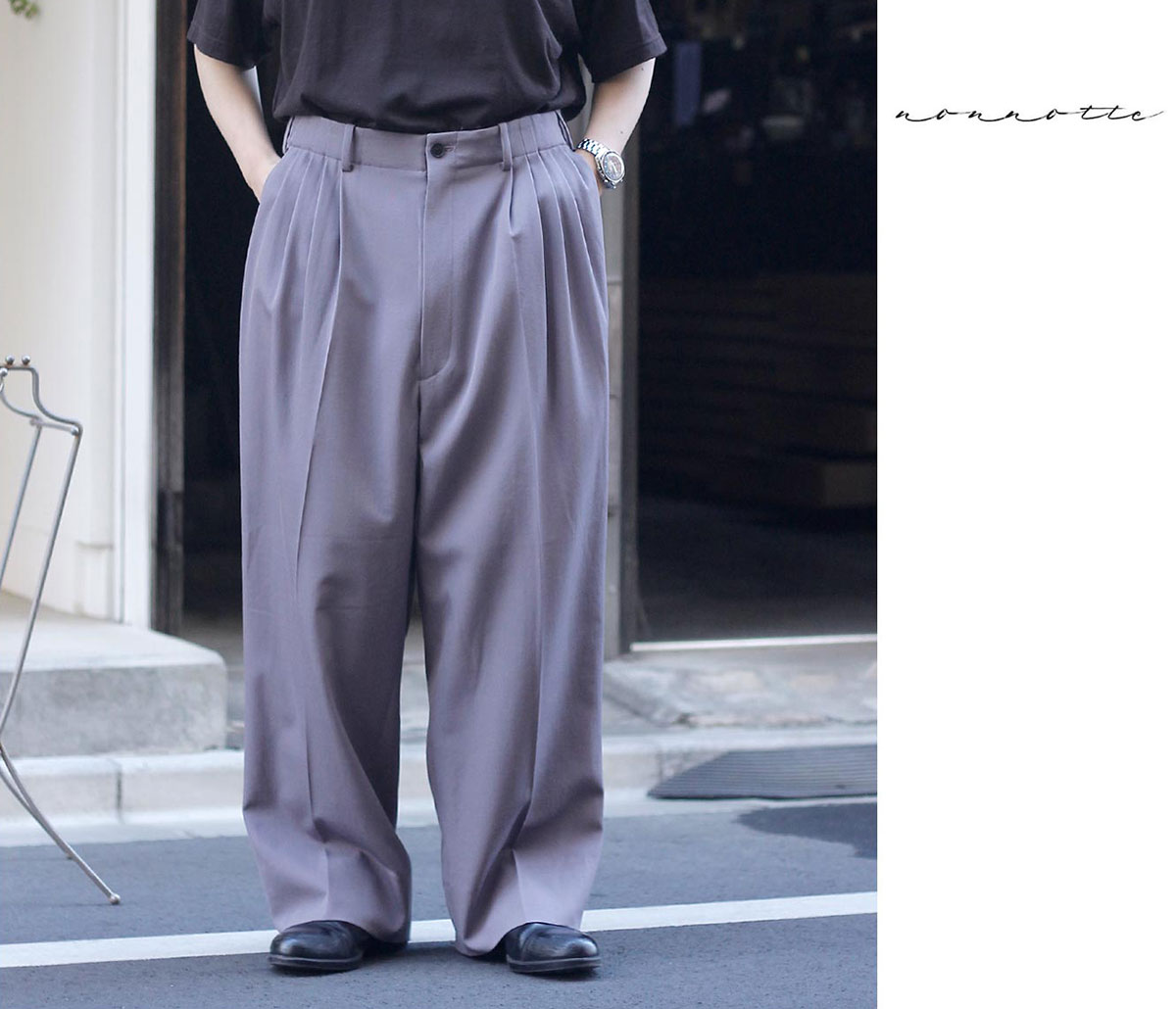 nonotte GABARDINE TROUSERS パンツ スラックス nonotte GABARDINE TROUSERS パンツ スラックス