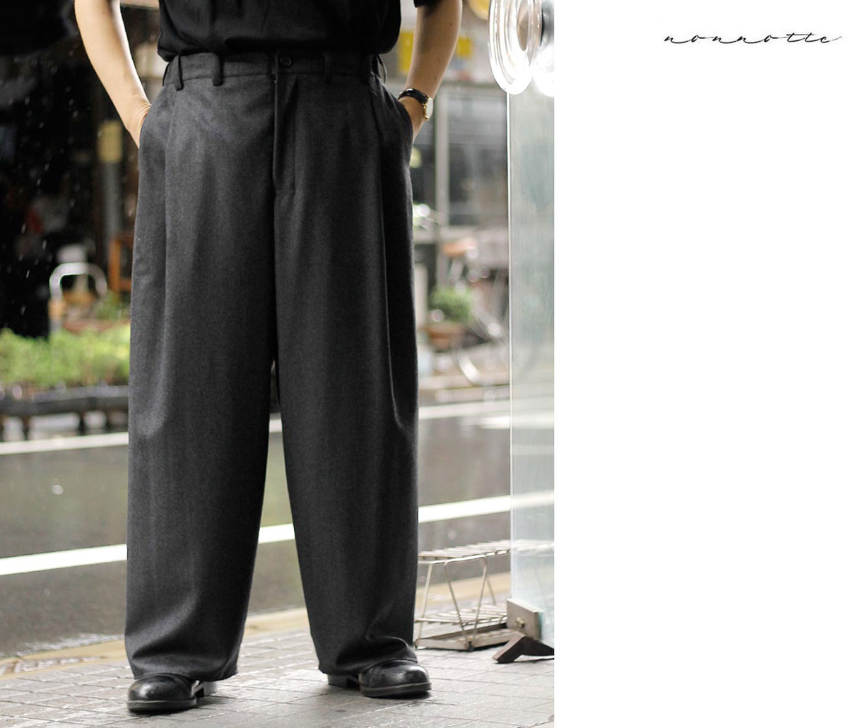 ノノット NONNOTTE スーパー 120's シャドー ヘリンボーン