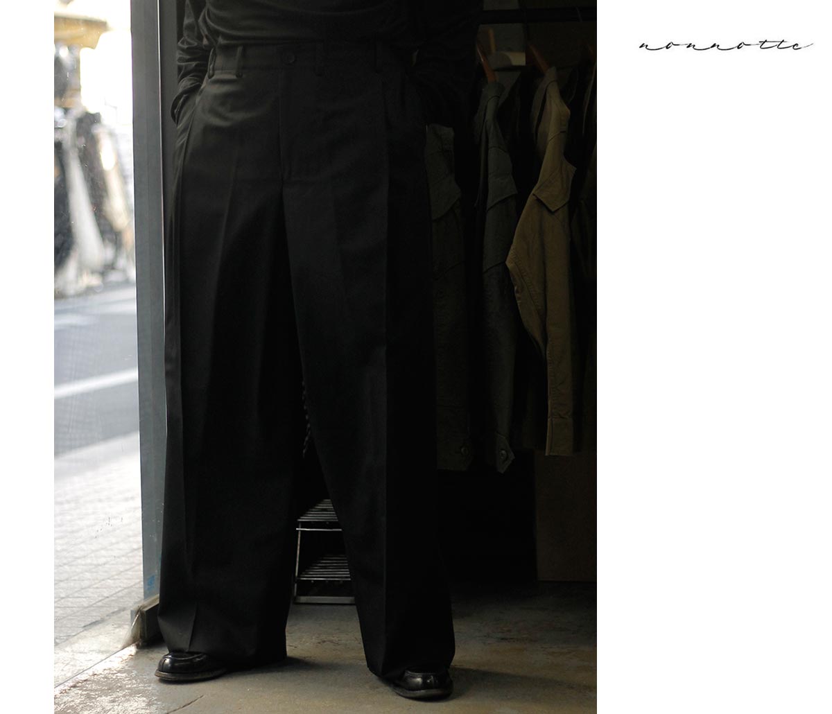 ノノット NONNOTTE オー・ド・テイラー ウール/ナイロン ドレーピング