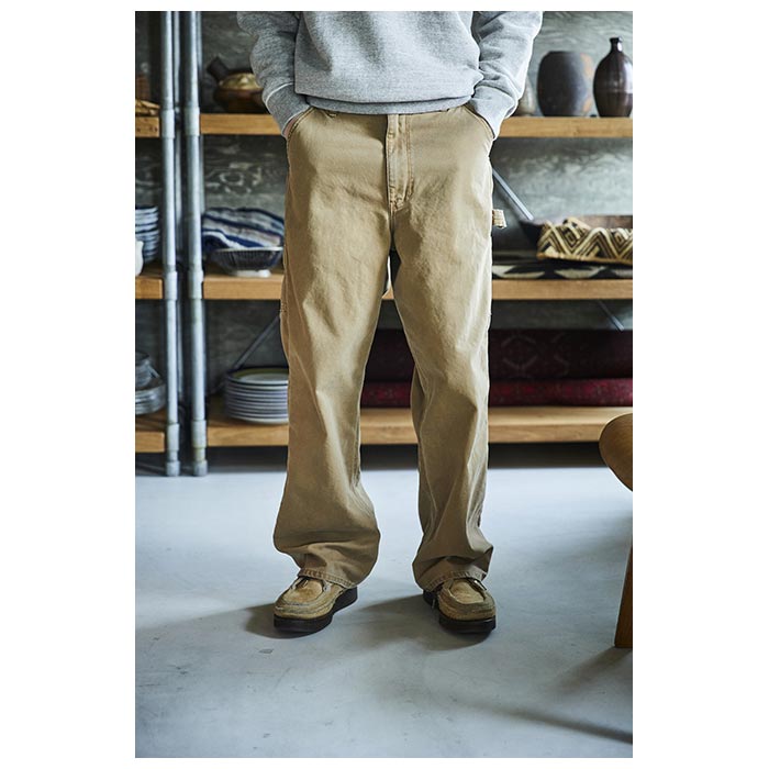 orSlow オアスロウ ダッド フィット ペインターパンツ ブラウン ダック