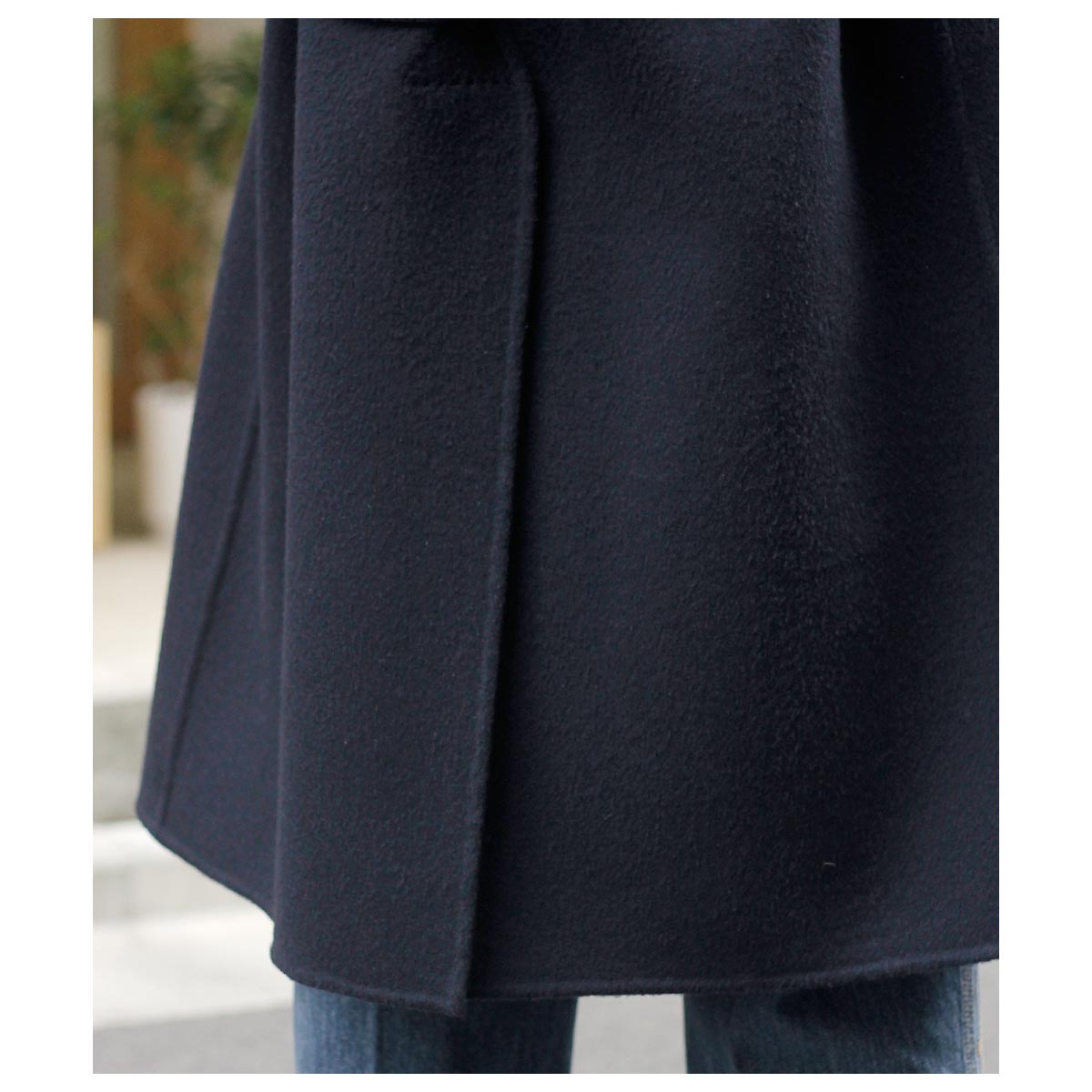 サルト SARTO ウール カシミヤ ビーバー ベルテッド オーバー