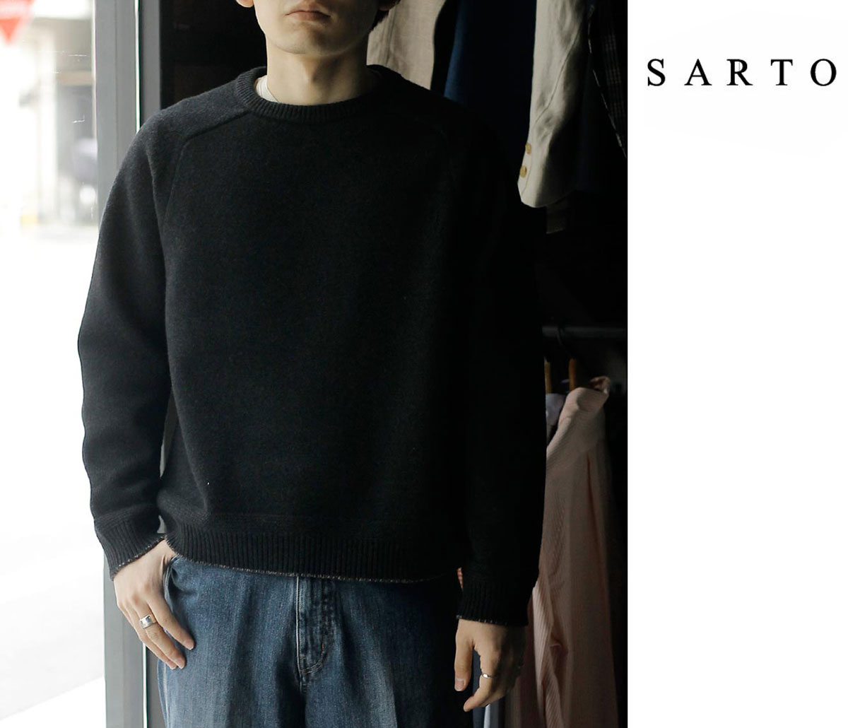 サルト SARTO ヘビー ウール クルーネック セーター HEAVY WOOL CREW