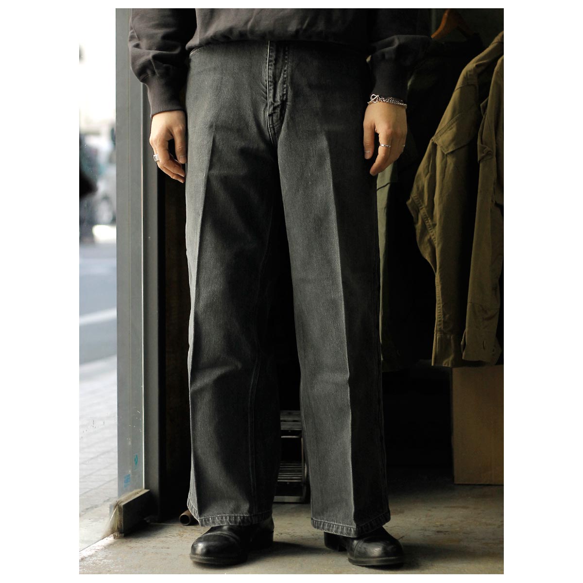 サルト SARTO エンブロイダリー ワイド デニム パンツ WIDE EMBROIDERY