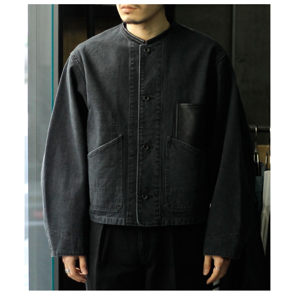 サルト SARTO サルファ ダイ ヘビー キャンバス ショート ノーカラー