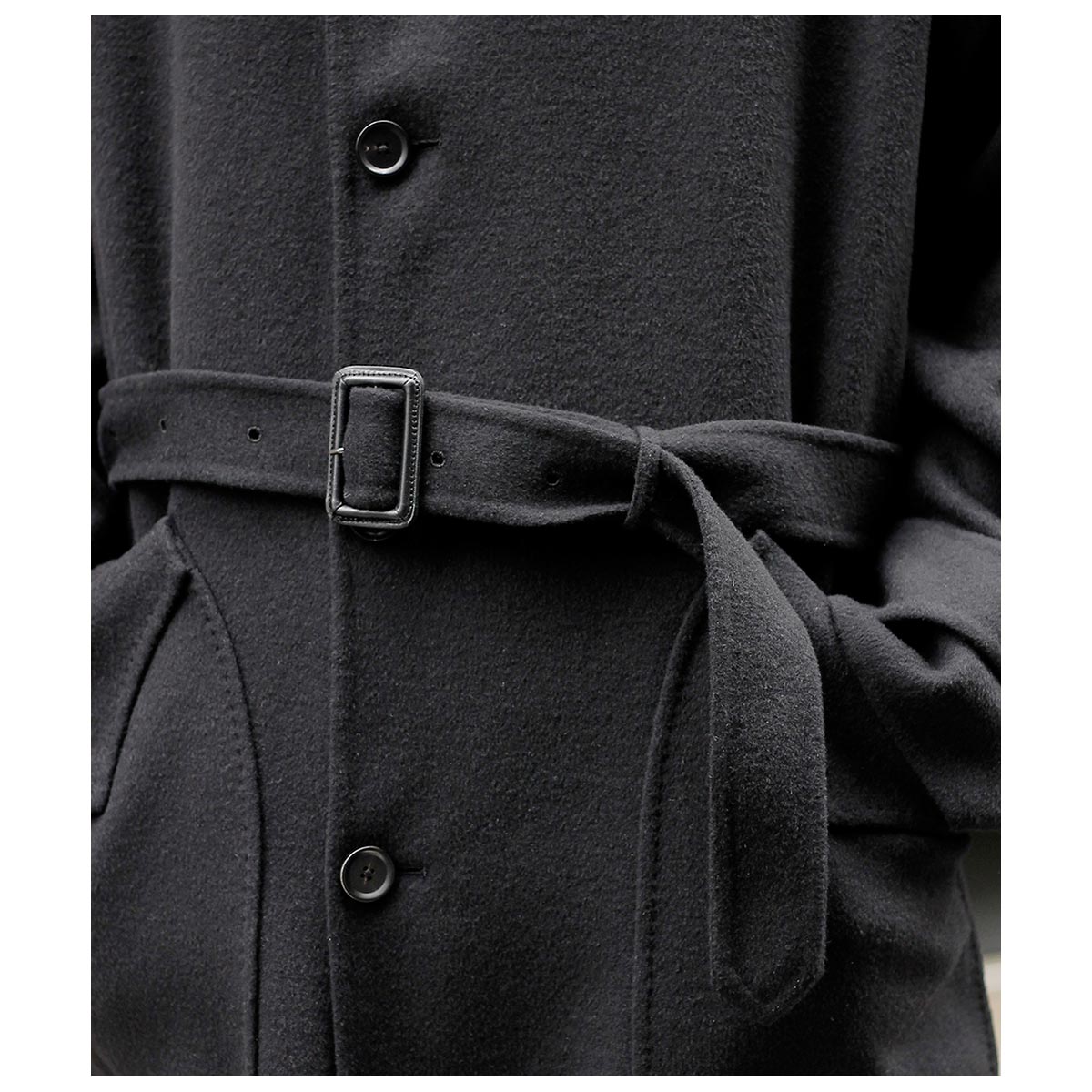 サルト SARTO ウール シルク カシミヤ ビーバー シングル コート WOOL