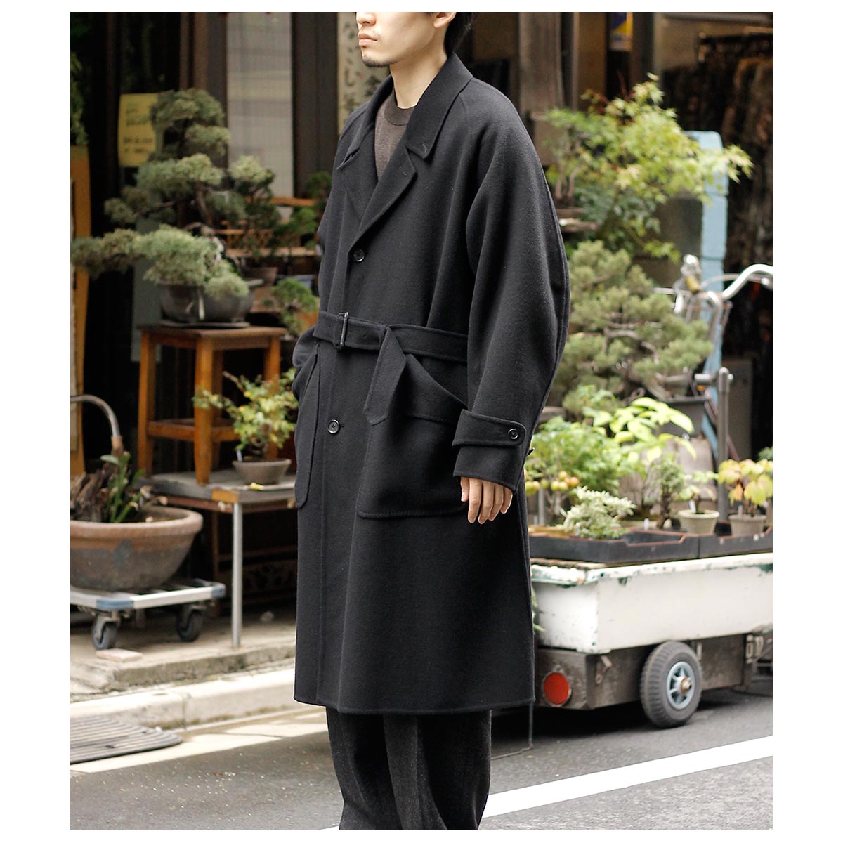 サルト SARTO ウール シルク カシミヤ ビーバー シングル コート WOOL