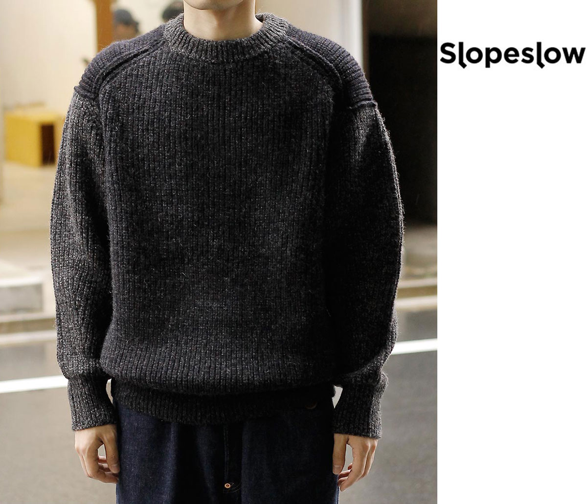 スロープスロー Slopeslow ブラッシュド ヤク シェットランド ウール