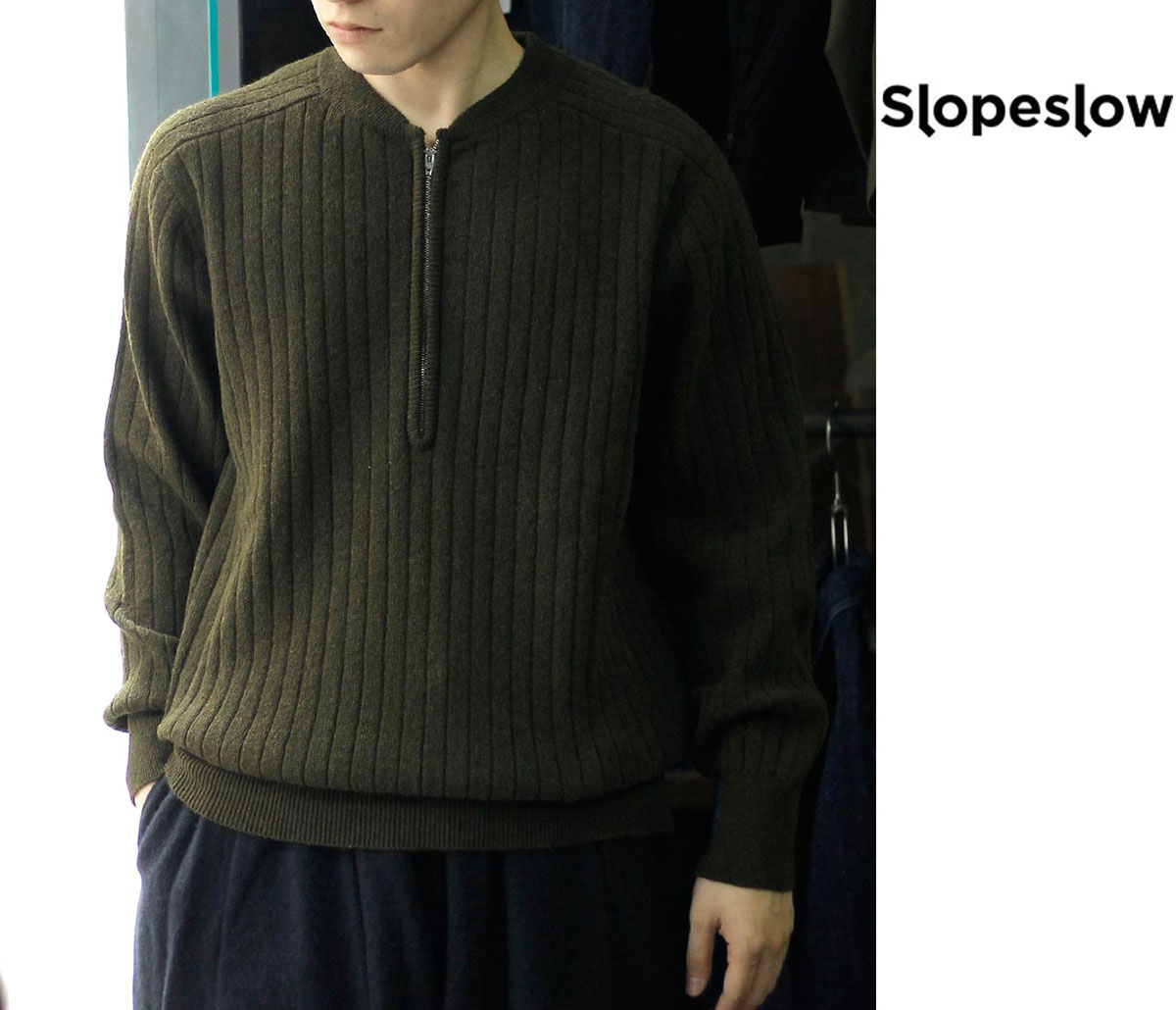 スロープスロー Slopeslow ハードツイスト シェットランド ウール リブ