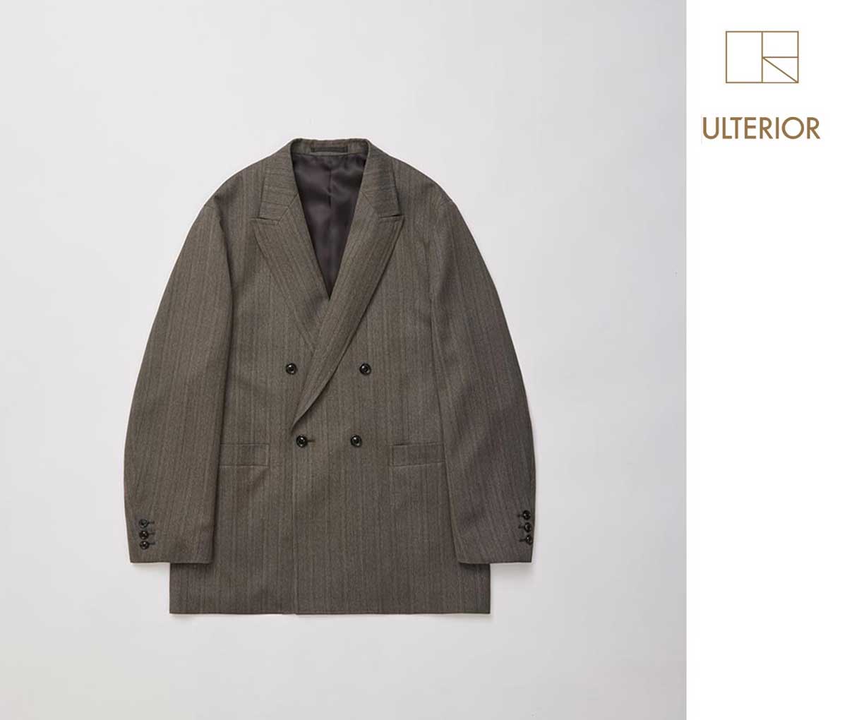 アルテリア ULTERIOR メランジェ ヘリンボーン ストライプ ダブル