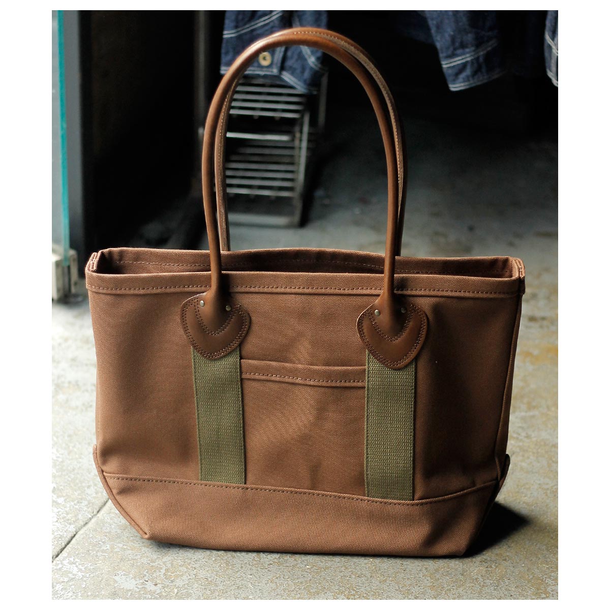 ワーカーズ WORKERS レザー ハンドル キャンバス トート バッグ