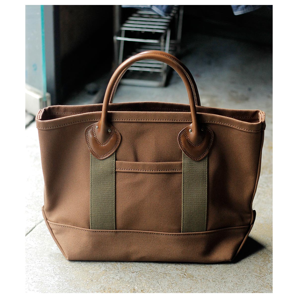 ワーカーズ WORKERS レザー ハンドル キャンバス トート バッグ